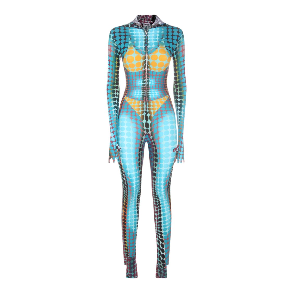 Jean Paul Gaultier Form-Fitting Jumpsuit With Polka Dot Pattern