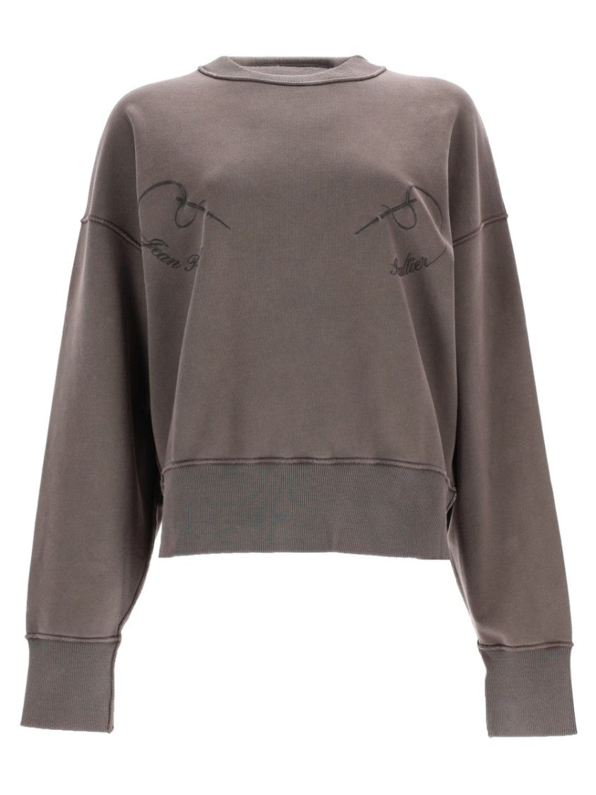 メ*ア様 c*）様 JEAN PAUL GAULTIER HOMME　ラメニット Jean Paul Gaultier Cropped Soft Faded Finish Organic Sweatshirt