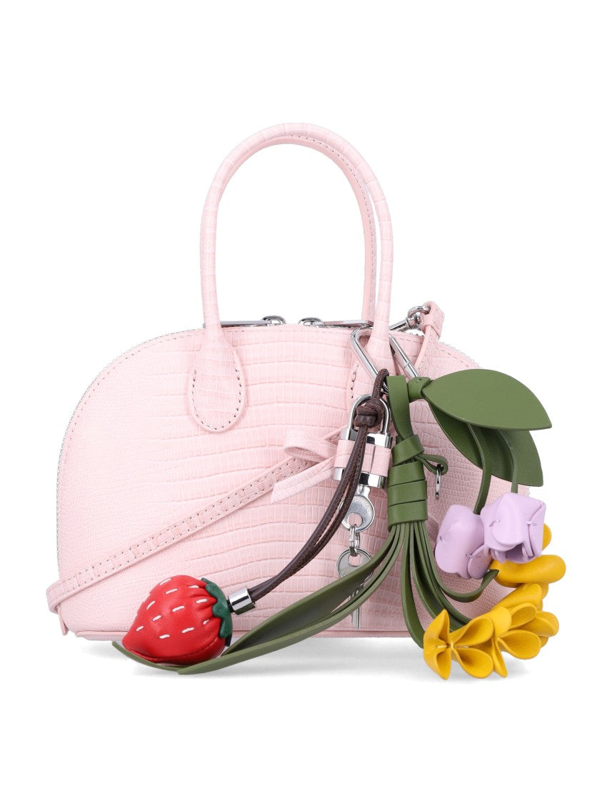 Self-Portrait Croc-Embossed Leather Toast Mini Bag