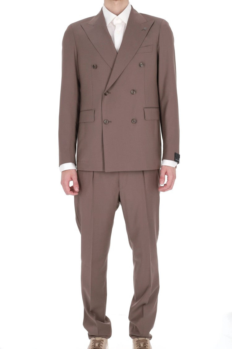 <超美品>TAGLIATORE VESVIO カシミヤウールスーツ52 Tagliatore Vesuvio Super 100S Wool Double-Breasted Suit