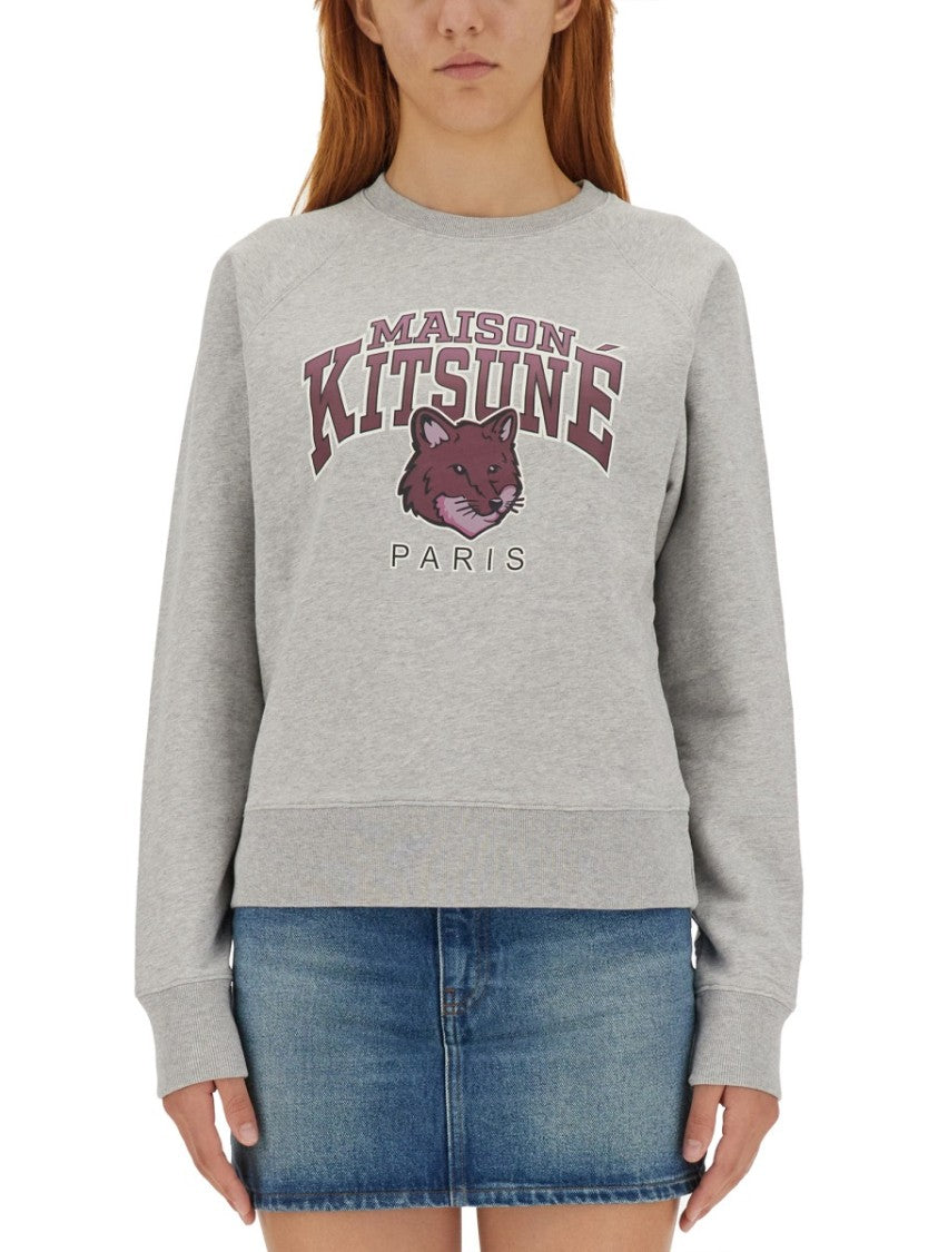 トップス Maison Kitsune Campus Fox Jersey Sweat Maison Kitsuné Fox Campus Sweatshirt