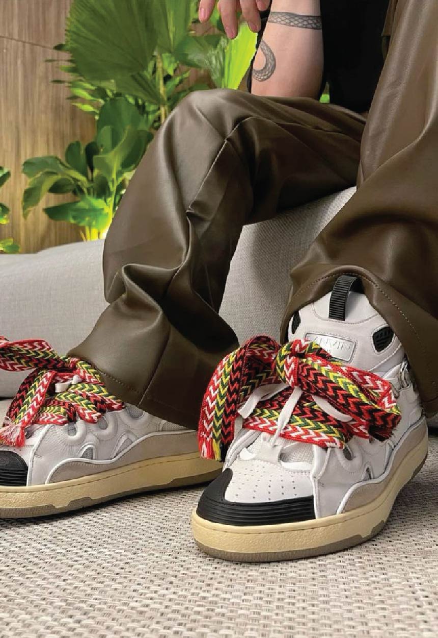 Lanvin Curb Leather Sneakers are all the rage right now