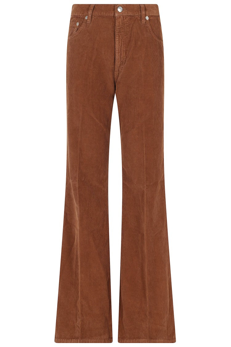 Haikure Brown Clara Relaxed Wide-Leg Corduroy Jeans