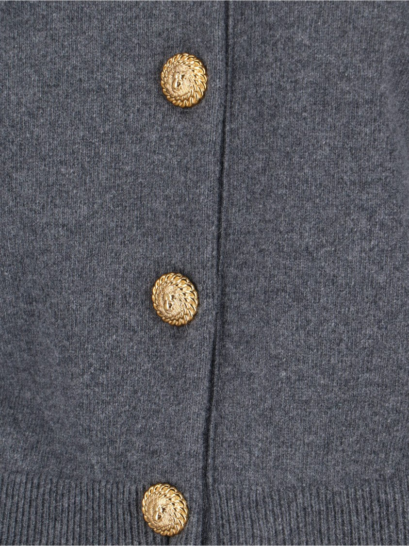 Balmain Cashmere Blend Cardigan – Grey
