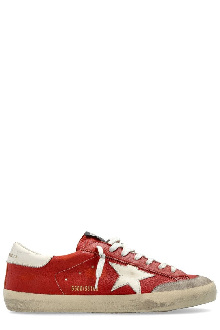 Golden Goose Red Low-Top Sneakers With Classic Silhouette
