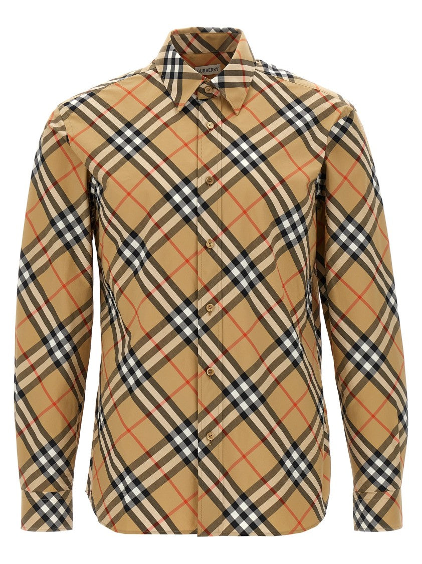 Burberry Check-Print Cotton Poplin Shirt