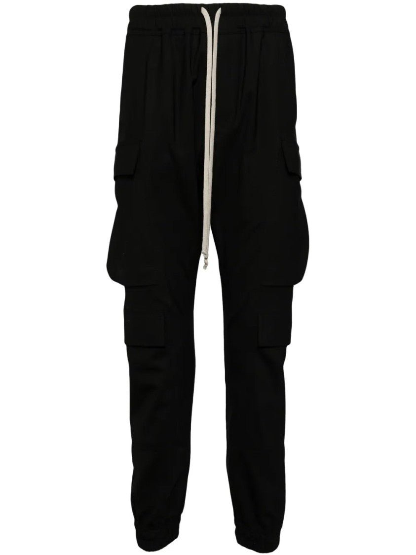 Rick Owens Relaxed-Fit Black Cargo Trousers