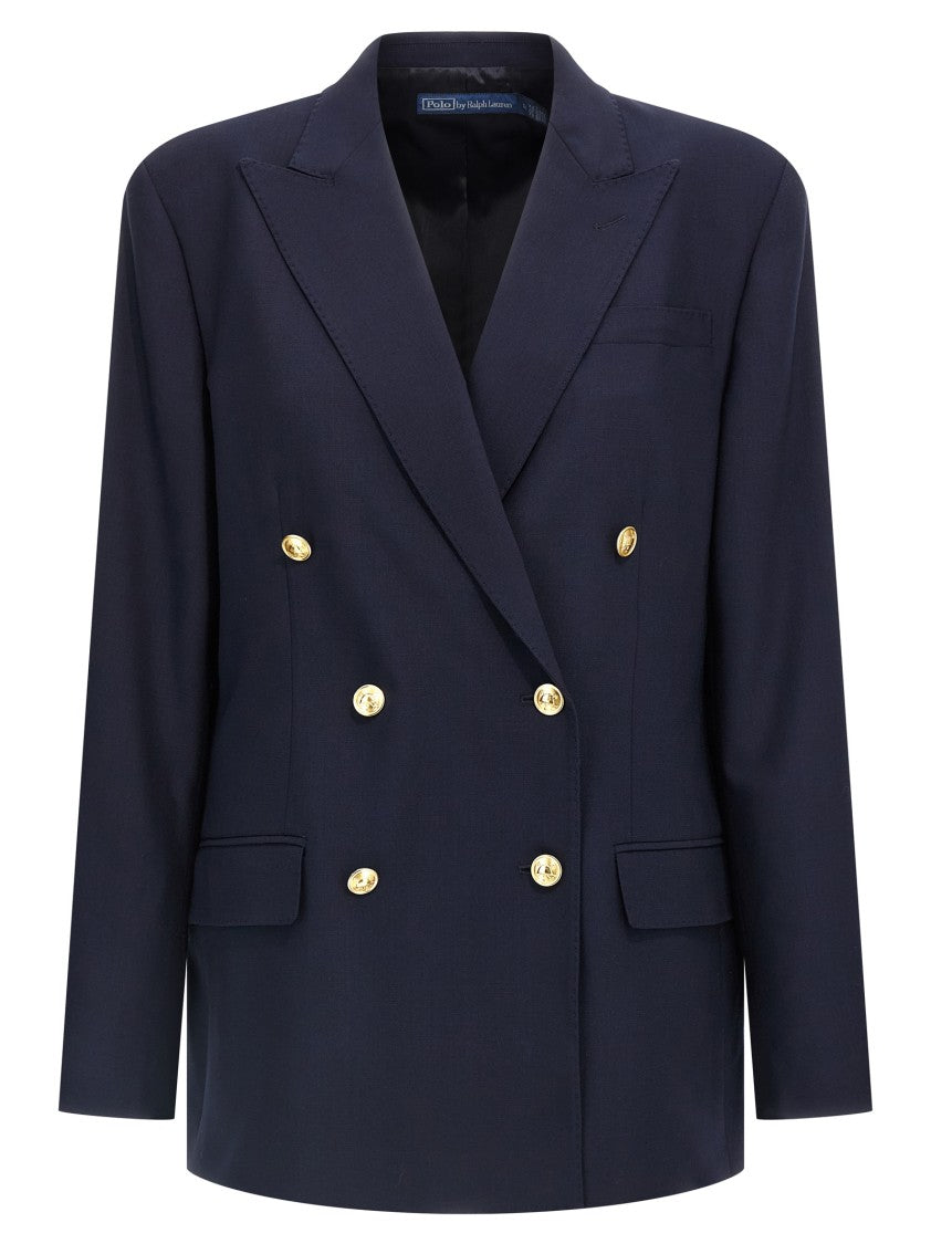 Polo Ralph Lauren Double-Breasted Stretch Wool Crêpe Blazer