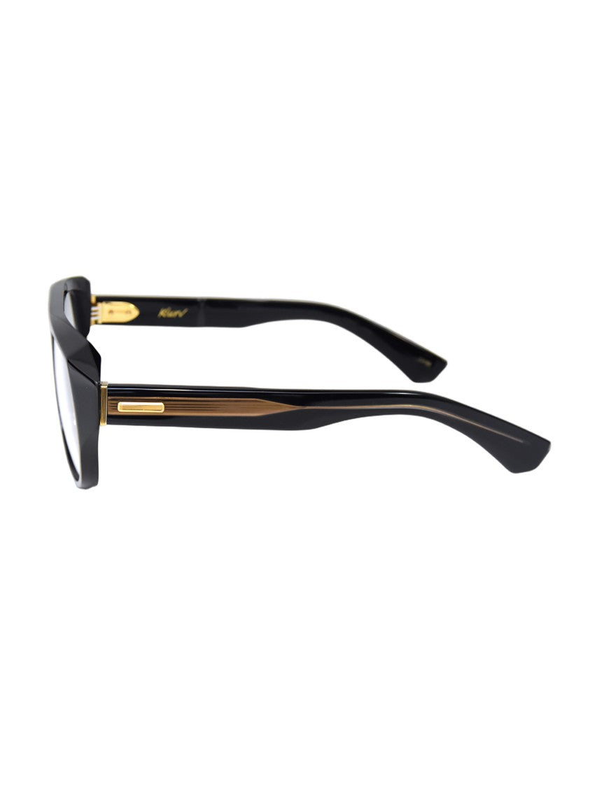 Kiurv Bold Geometric Black Acetate Optical Frames
