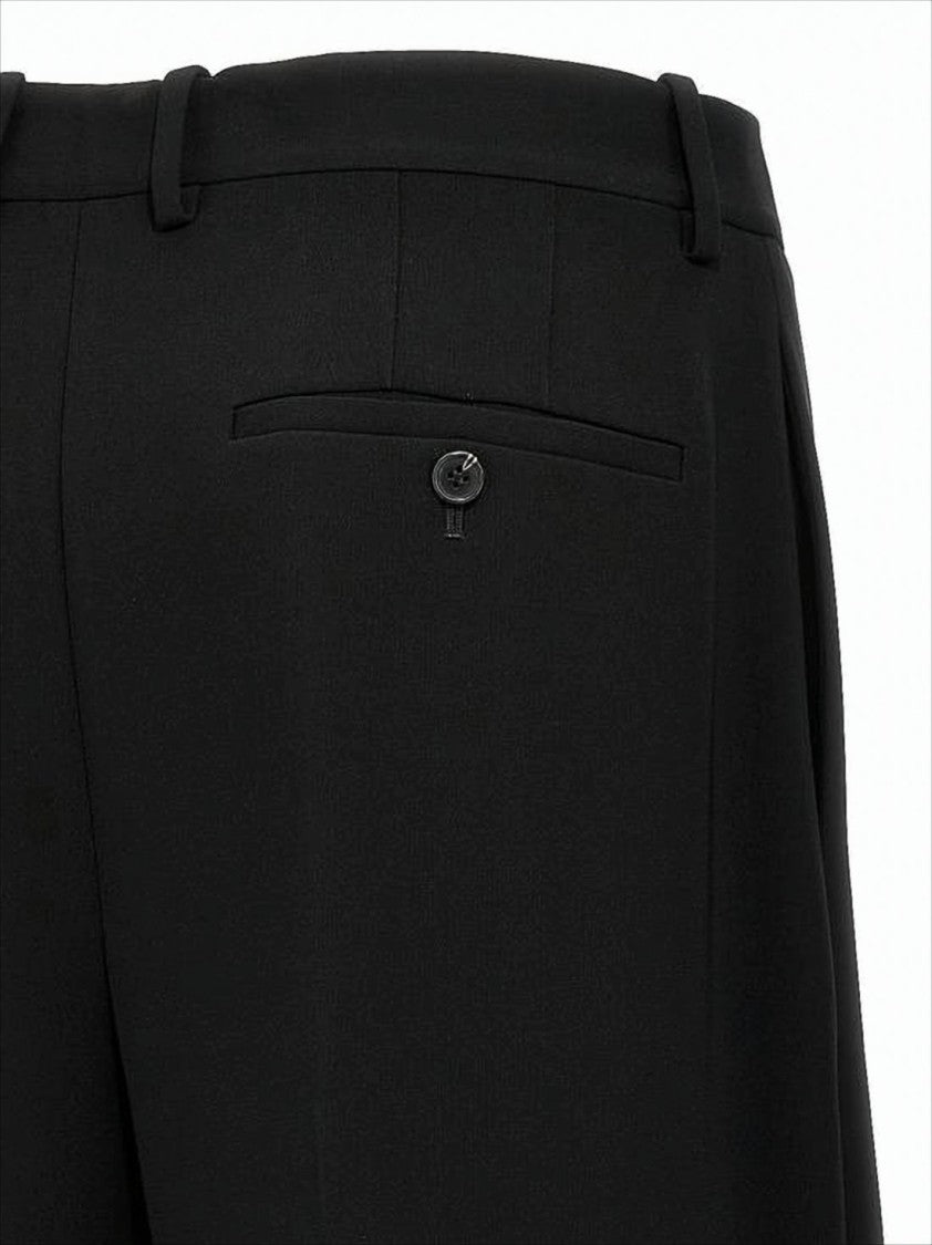 Theory Straight-Leg Black Tailored Pants With Mid-Rise Waist