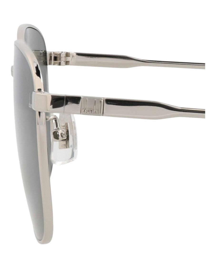 Dunhill Square-Frame Metal Sunglasses