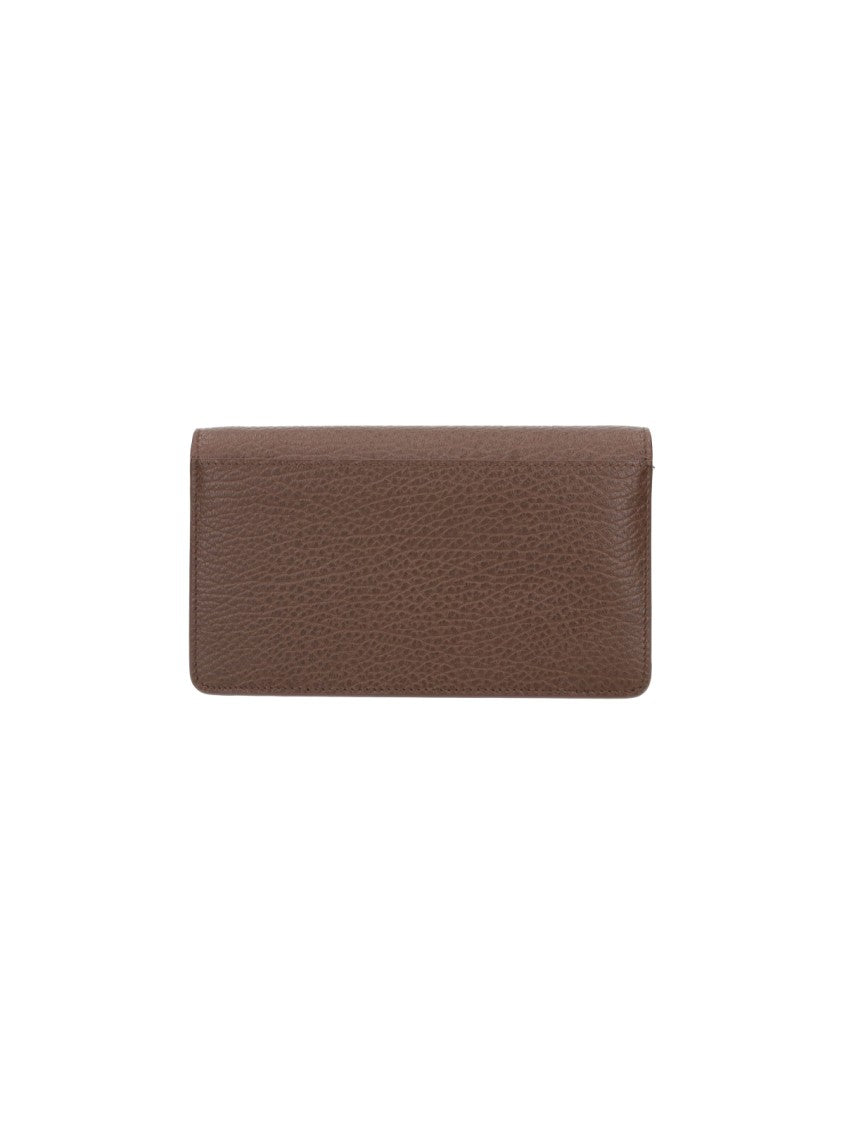 Maison Margiela Brown Four Stitches Chain Strap Wallet
