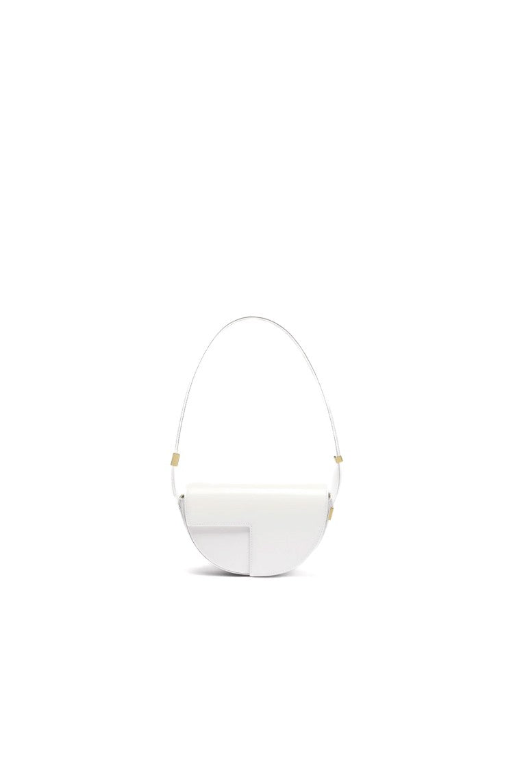Patou Glossy Leather Half-Circle Handbag