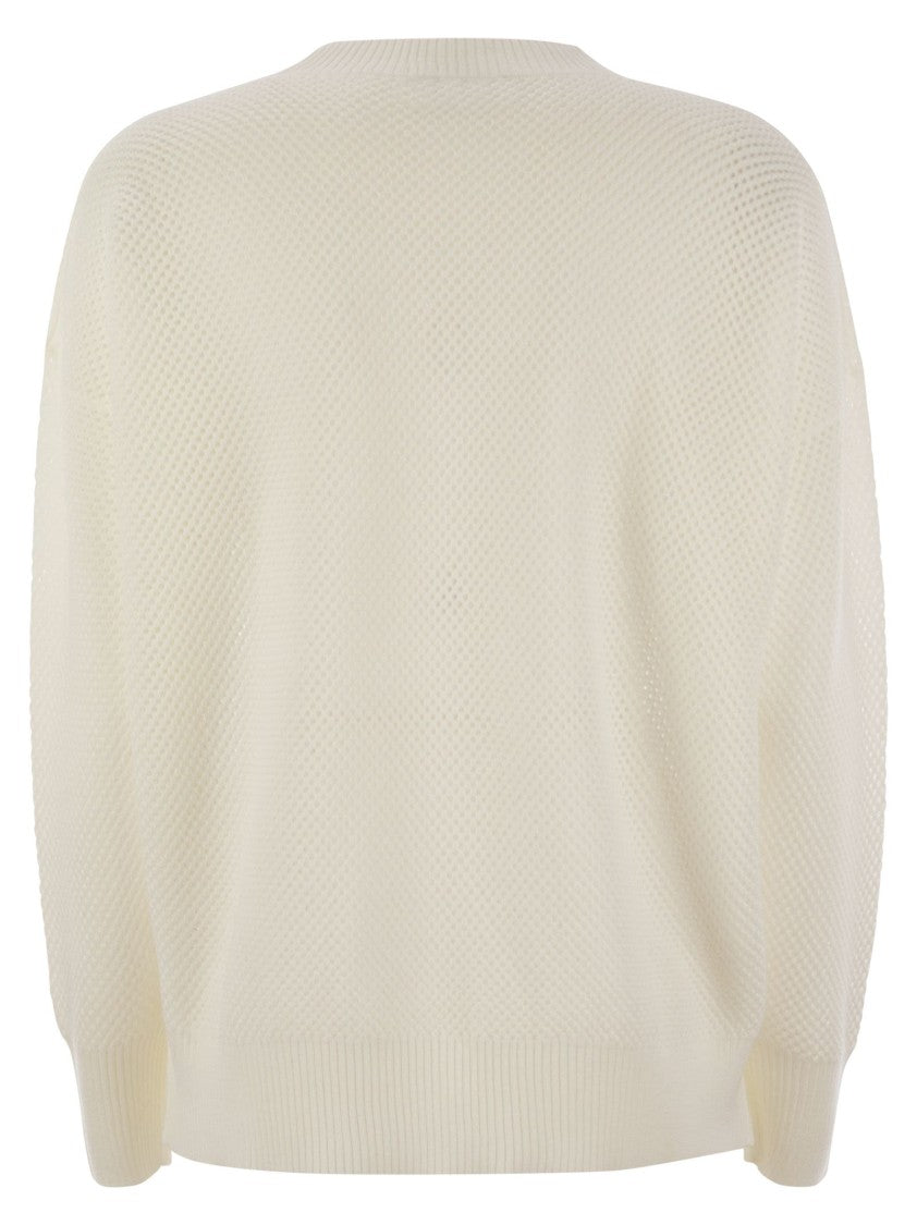 Fabiana Filippi Crew-Neck Sweater In Wool And Cotton
