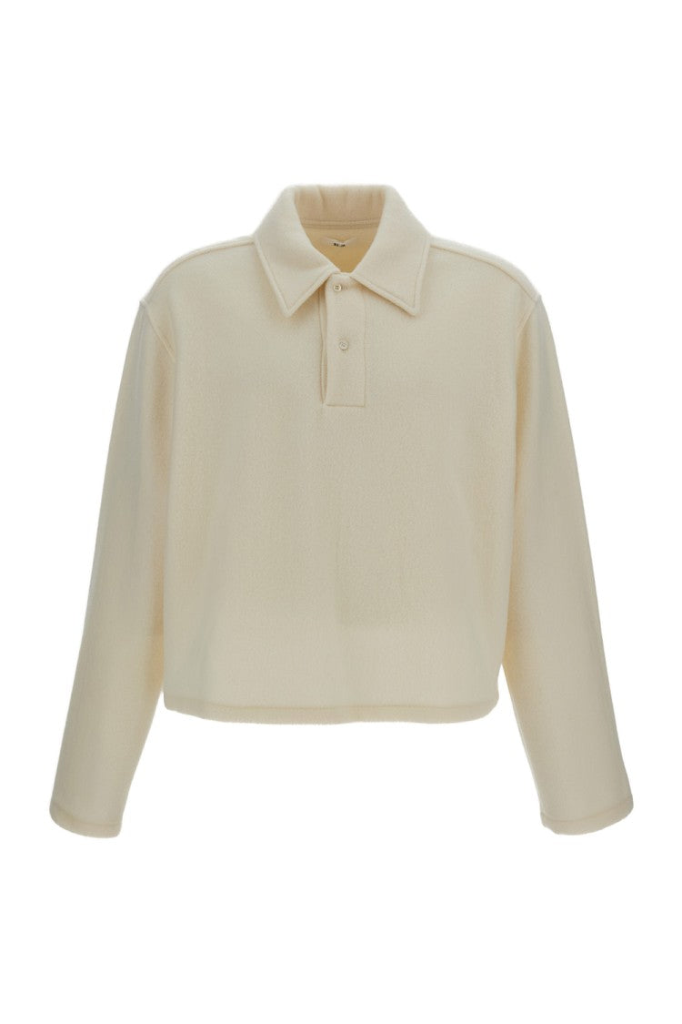 Rier Cream Wool Fleece Polo