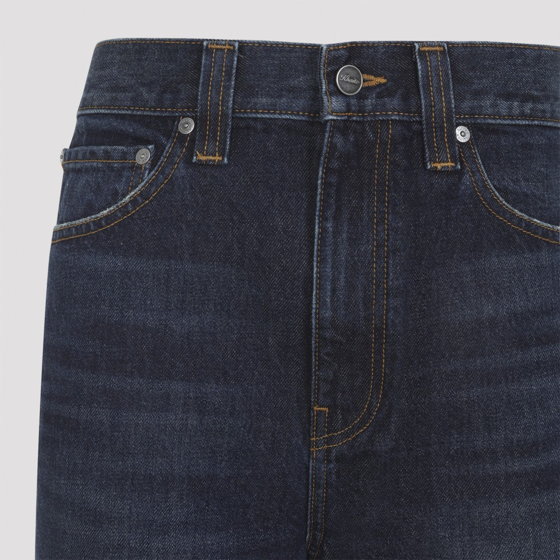 Khaite Washed Blue Cotton Denim Bonnie Jeans