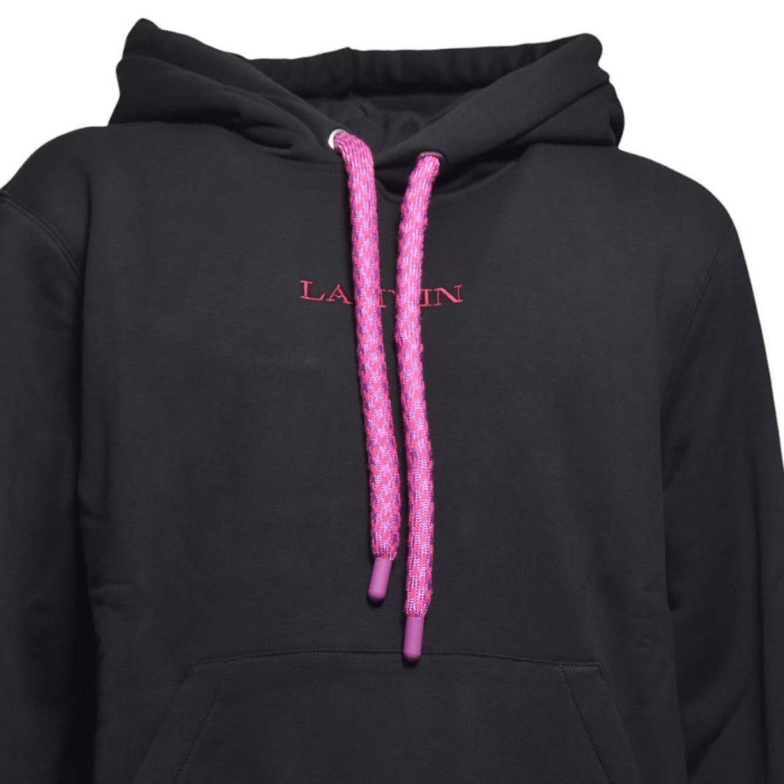 Lanvin Black Cotton Tubular Curb Hoodie