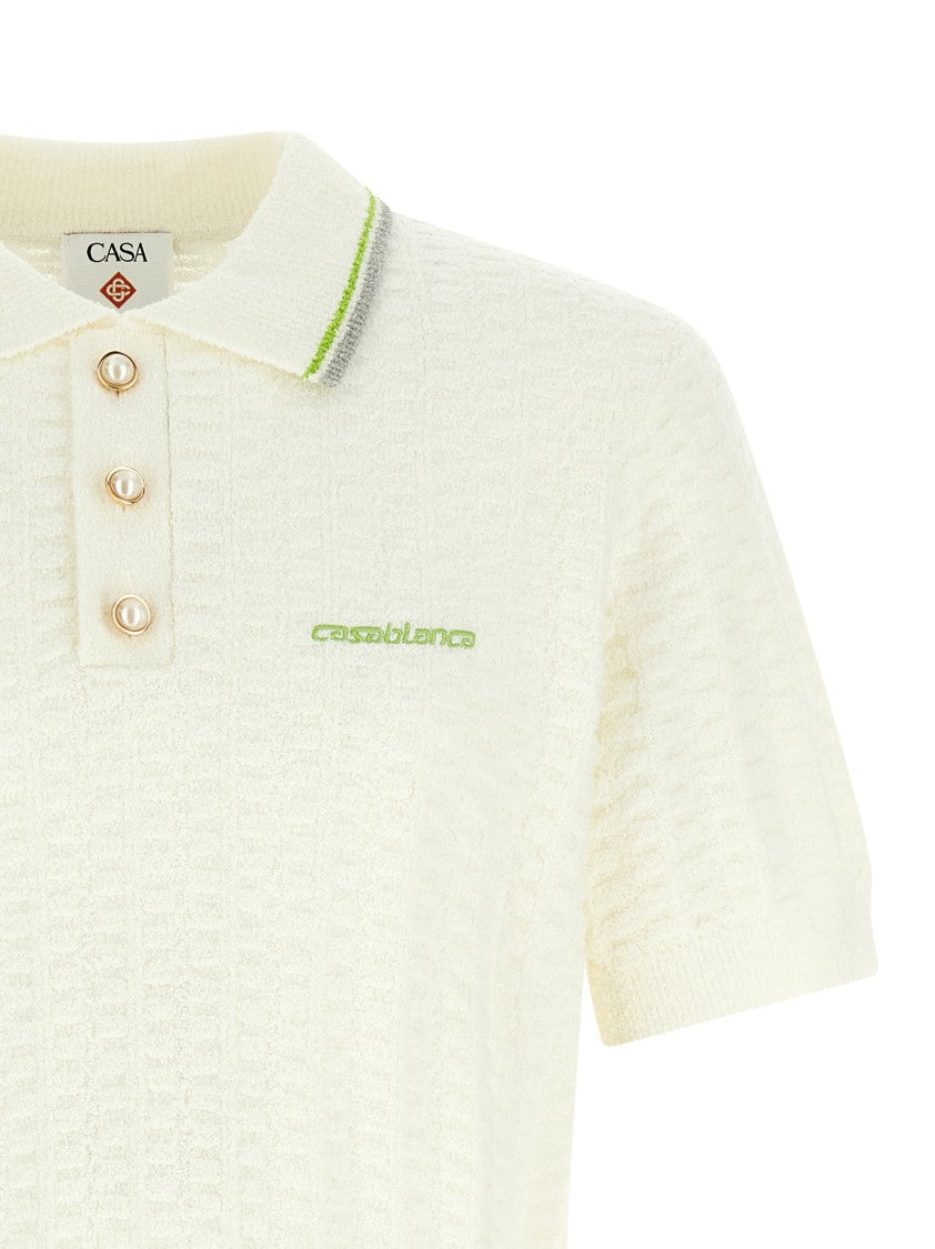 Casablanca 'Tennisbouclé' Polo Shirt