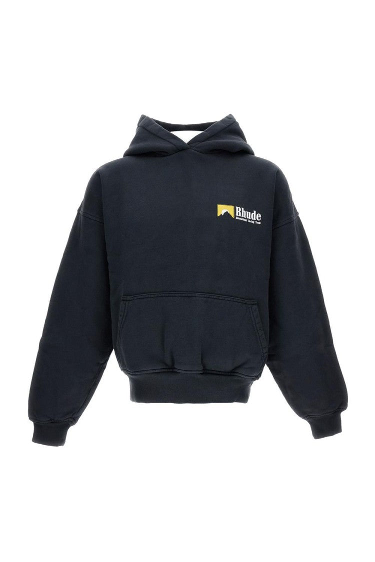 Rhude Loose-Fit Hooded Sweatshirt With Ribbed Cuffs