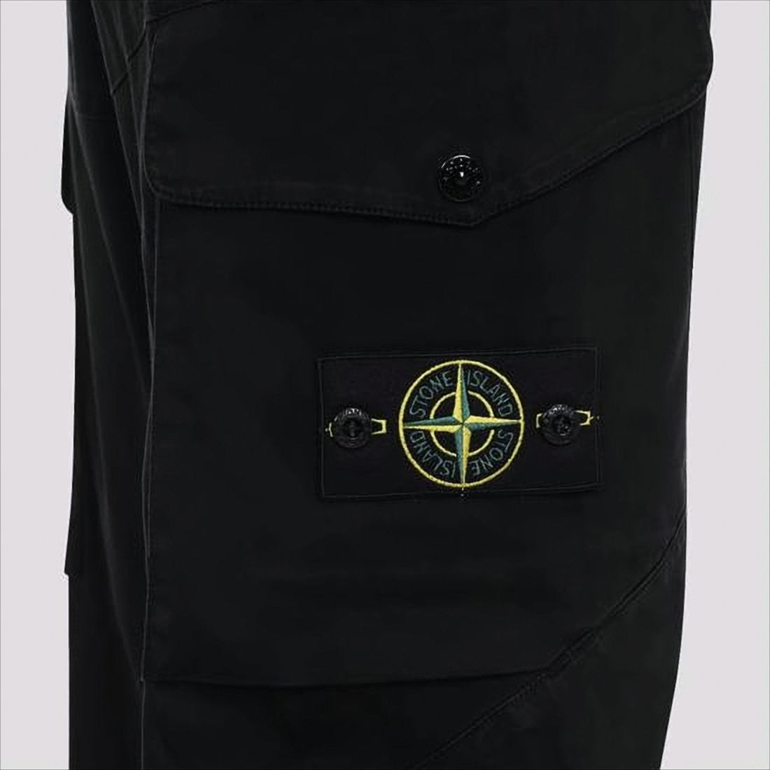 Stone Island Straight-Leg Cargo Pants With Compass Logo Patch