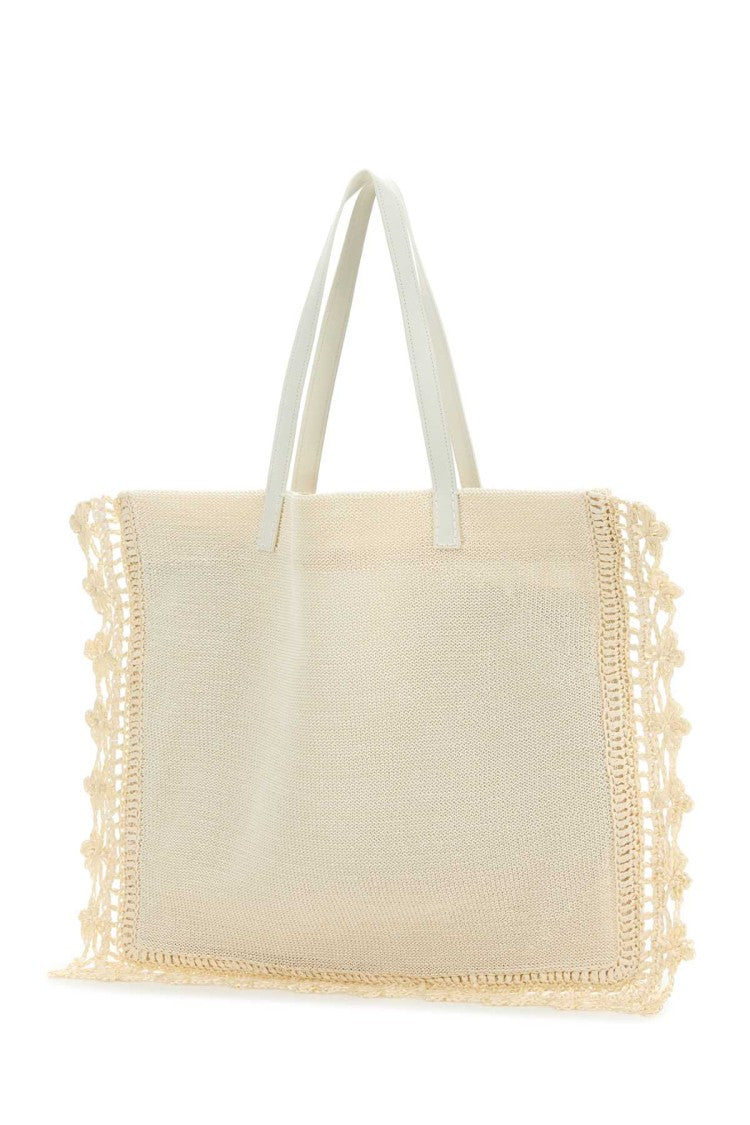 J. W. Anderson Ivory Crochet Shopping Bag
