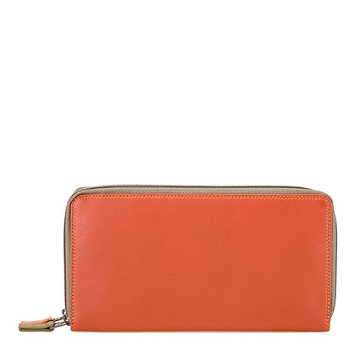 Mywalit Orange-Brown Leather Wallet