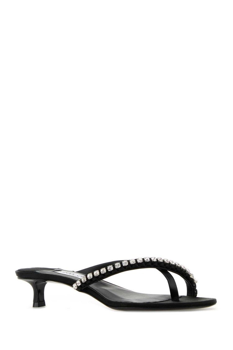 Jimmy Choo Dila 35 Mules In Black Nappa Leather