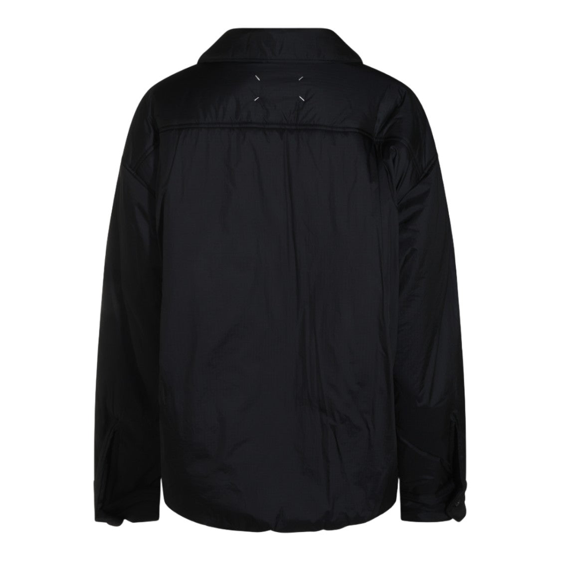 Maison Margiela Satin-Finish Classic Collar Button-Down Coat