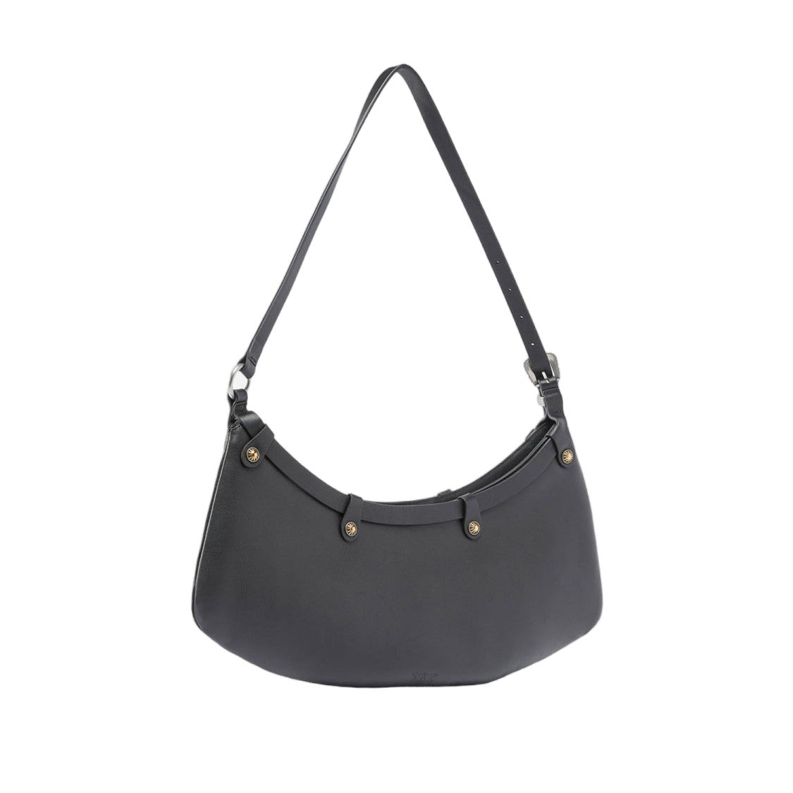 Pinko Pocket Body Leather Shoulder Bag With Pockets