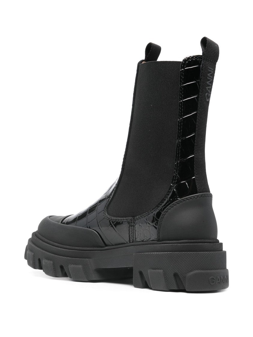 Ganni Mid Shaft Biker Boots