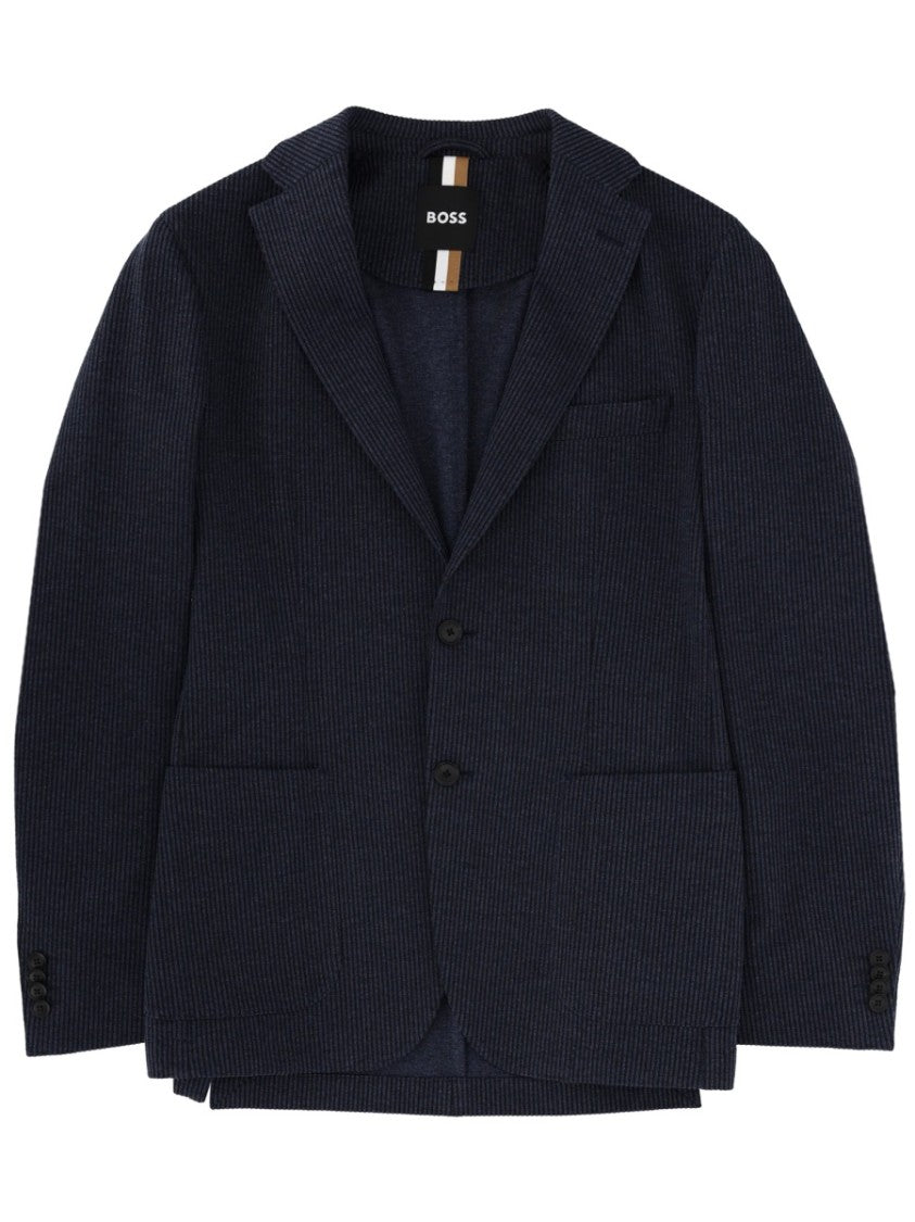 Boss Hanry Cotton Blend Pinstripe Jacket