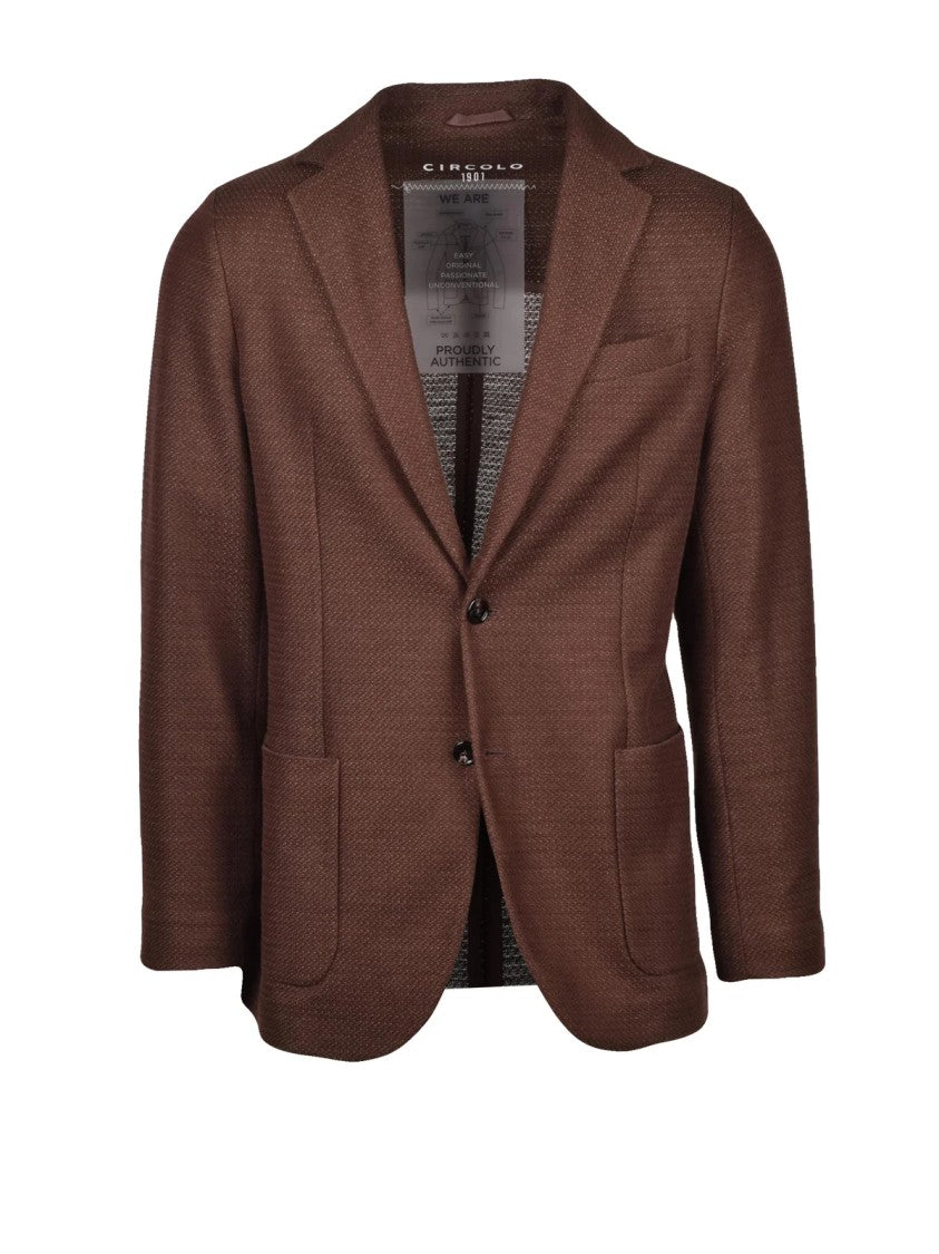 Circolo 1901 Cotton Linen Jacket Brown