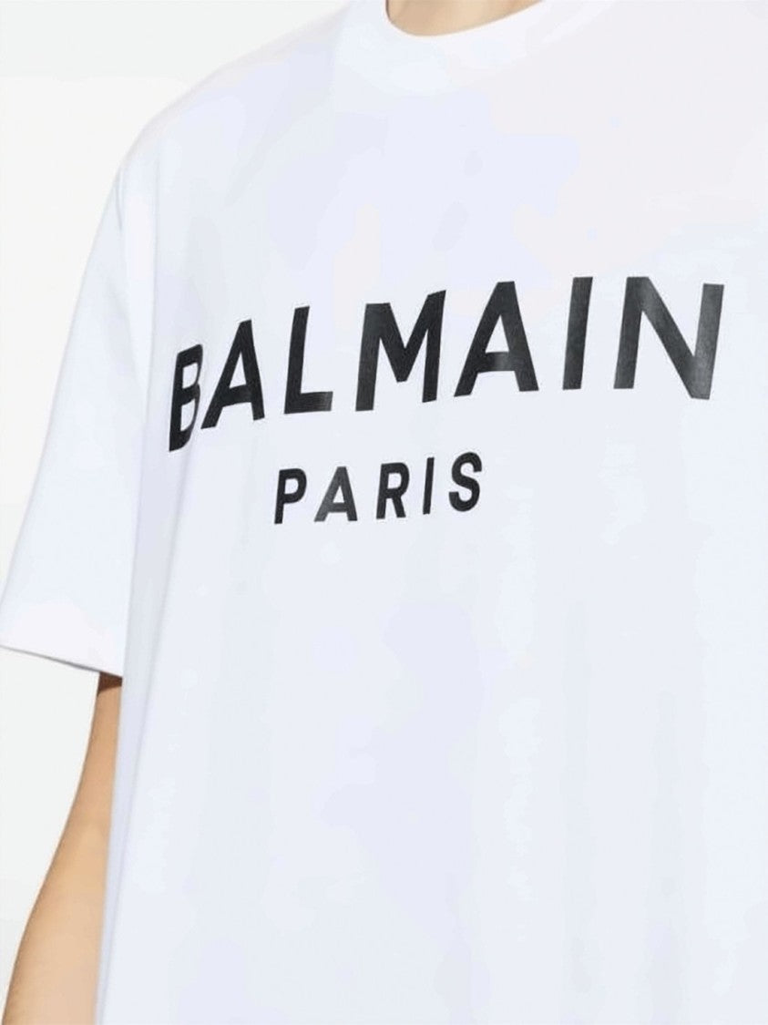 Balmain Short-Sleeve T-Shirt With Bold Graphic Print