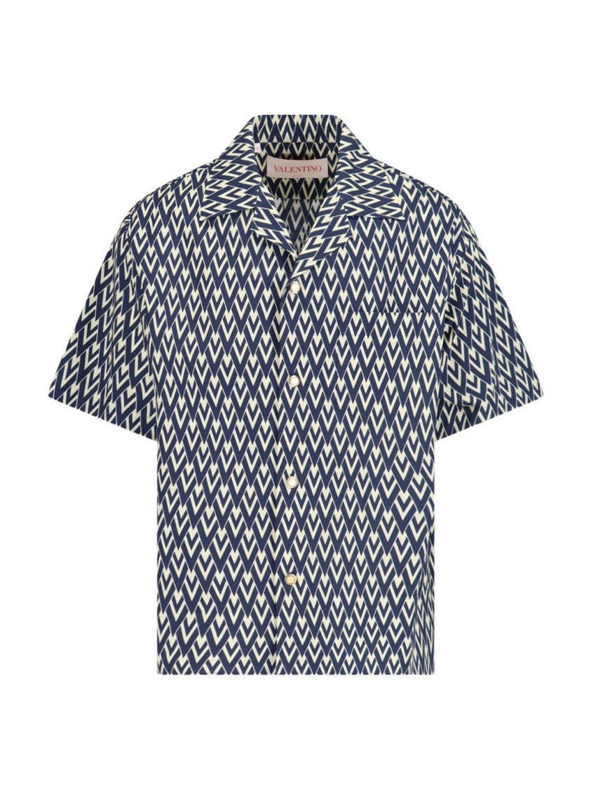 Valentino Toute La V' Bowling Shirt – White