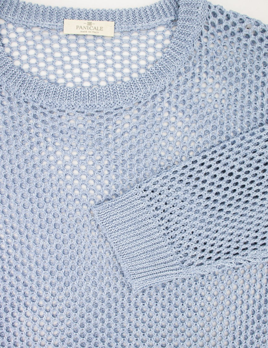 Panicale Geometric Knit Sweater With Crew Neck