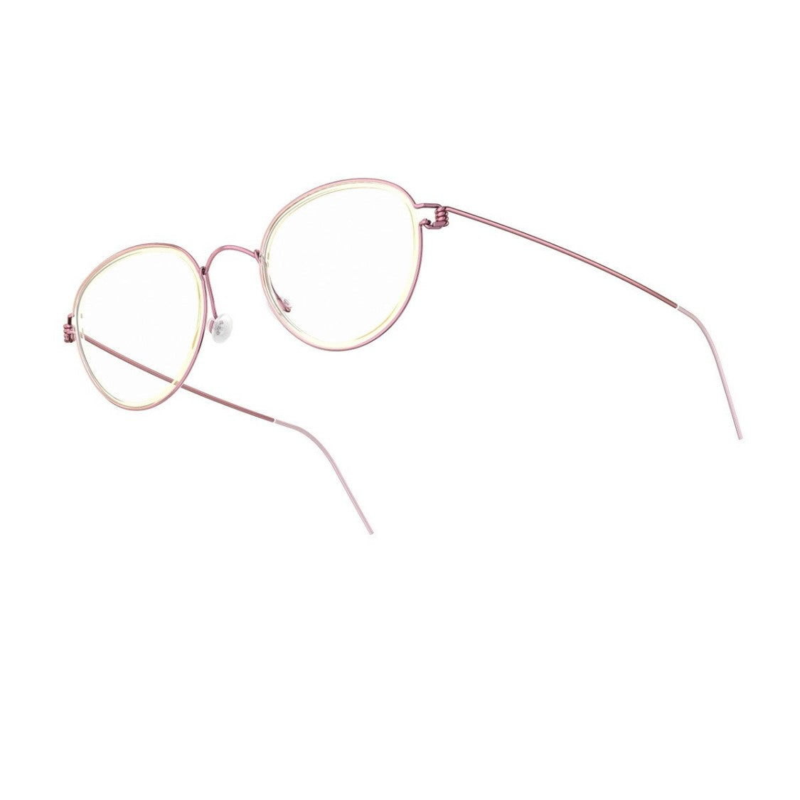 Lindberg Beige Pink Air Rim Jackie Titanium Phantos Eyewear