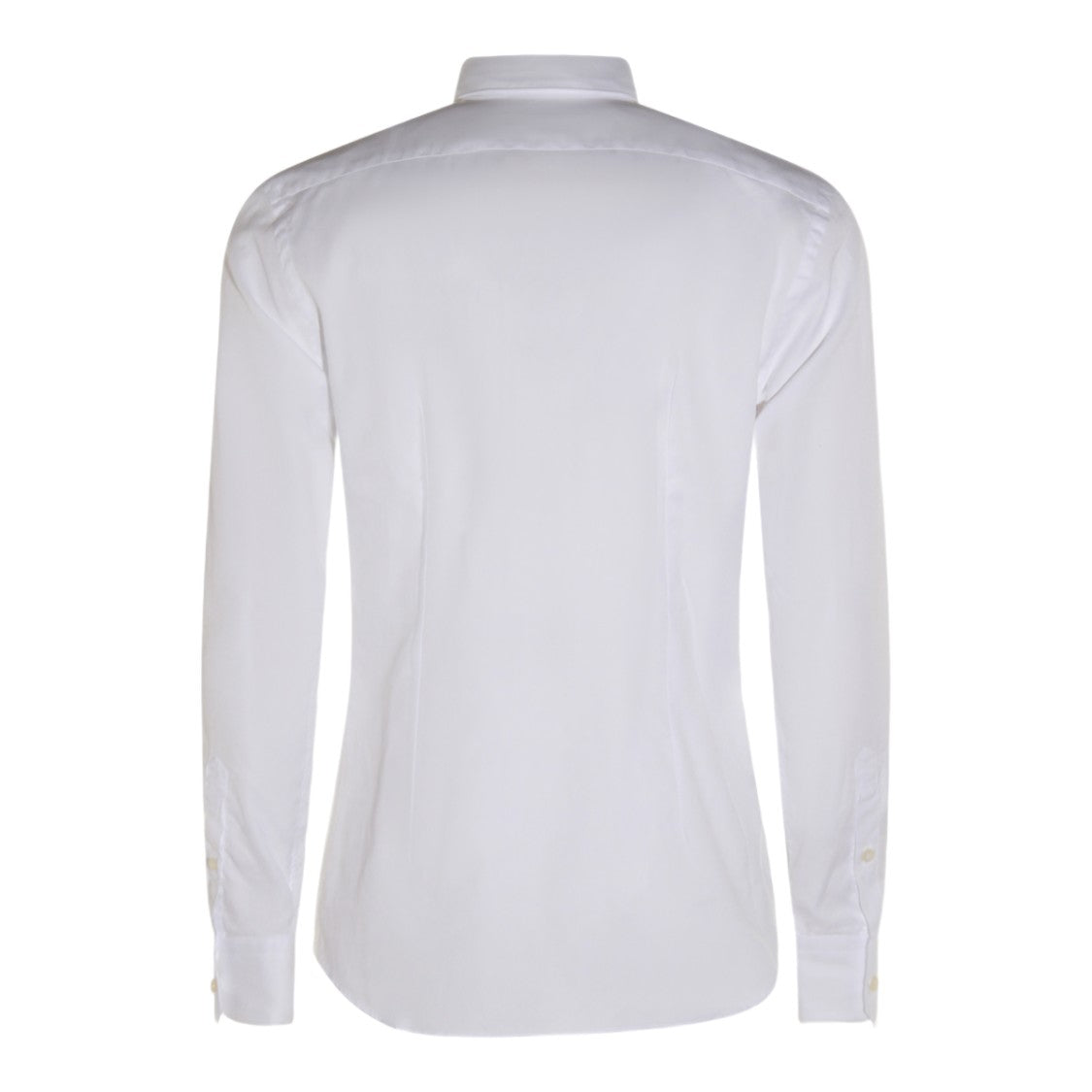 Glanshirt Long-Sleeve White Tailored Shirt With Pointed Collar