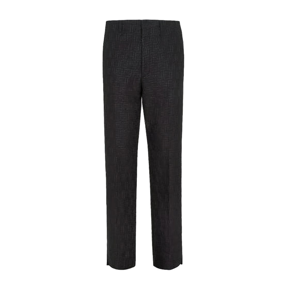 Fendi Tailored Straight-Leg Pants With Textured Embossed Pattern