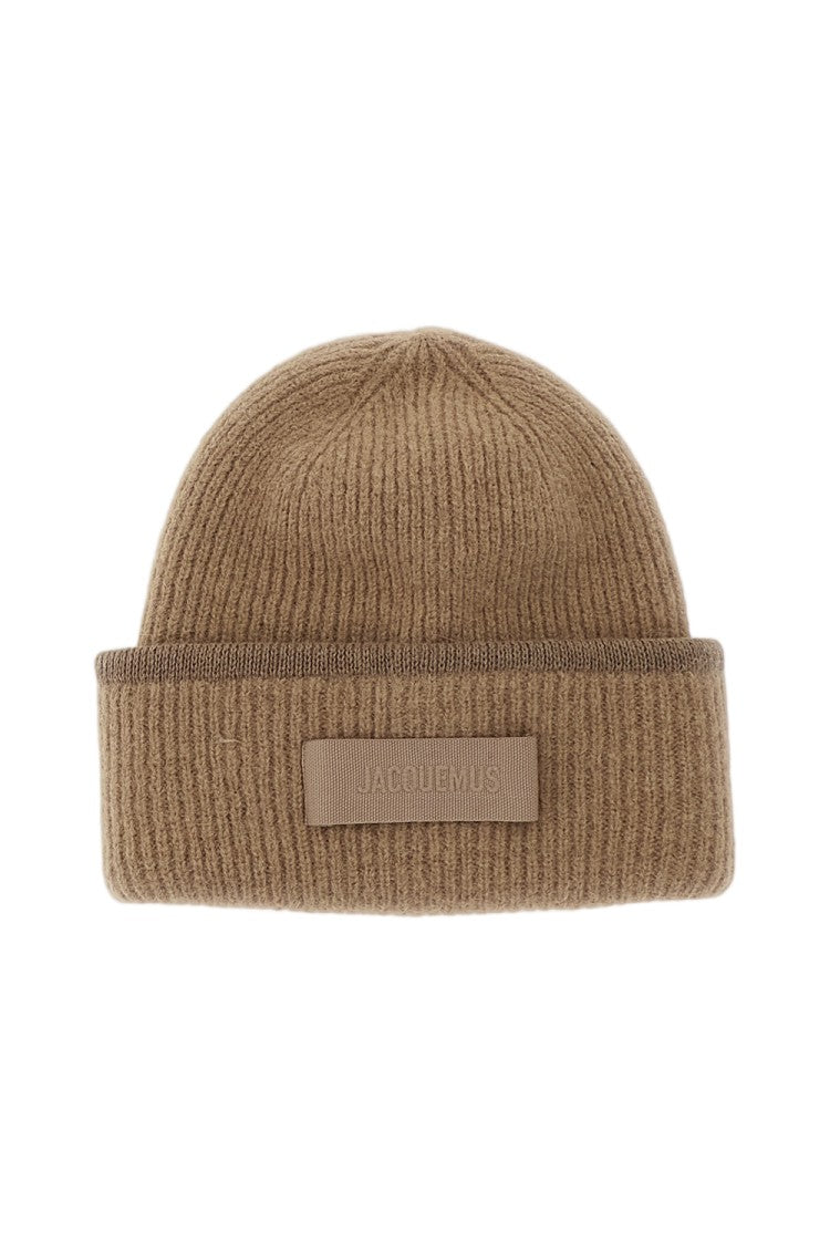 Jacquemus Beige Gros Grain Ribbed Wool Alpaca Beanie