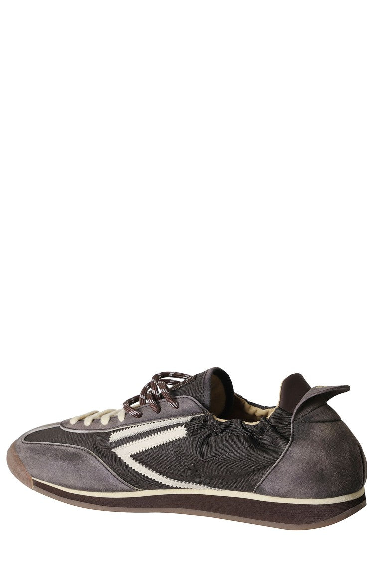 Puraai Purple 6.02 Panther Leather Accents Nylon Rubber Sneakers