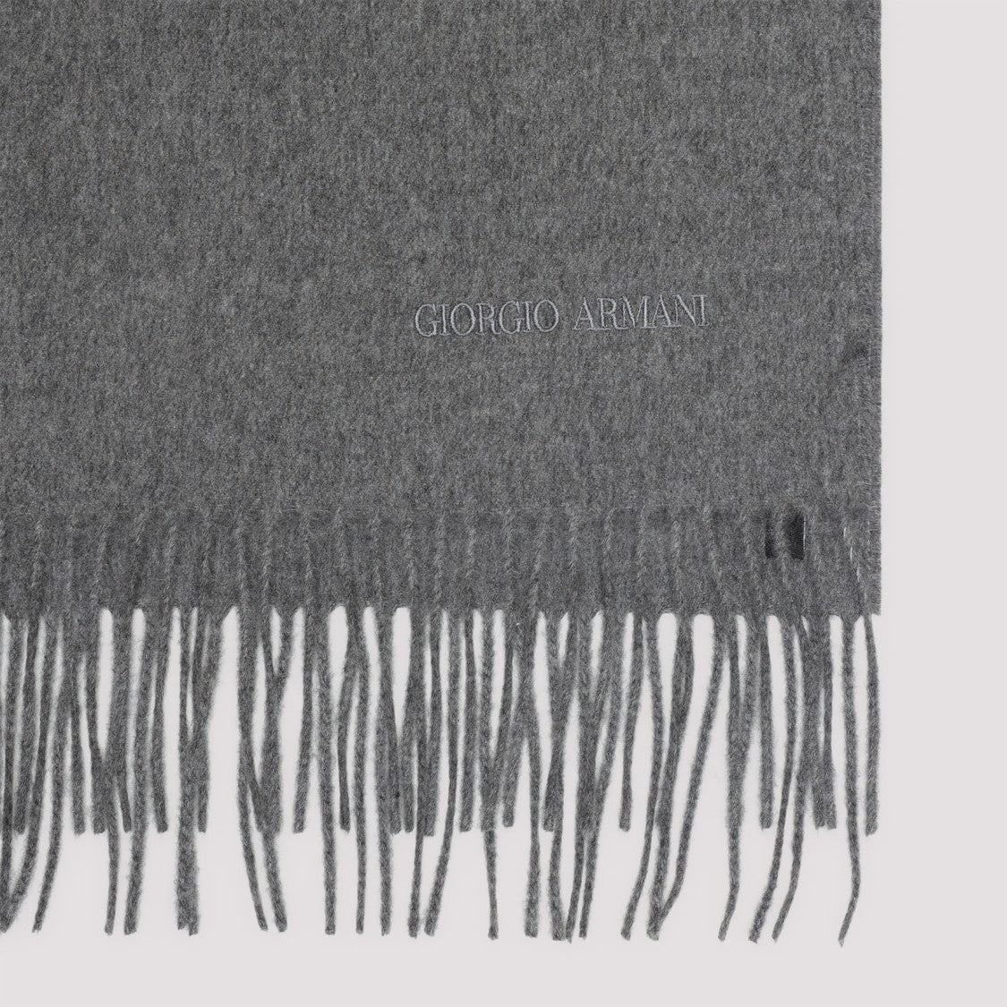 Giorgio Armani Grey Cashmere Scarf