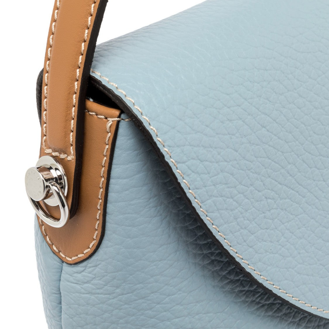 Gianni Chiarini Alessandra Shoulder Bag In Light Blue Leather