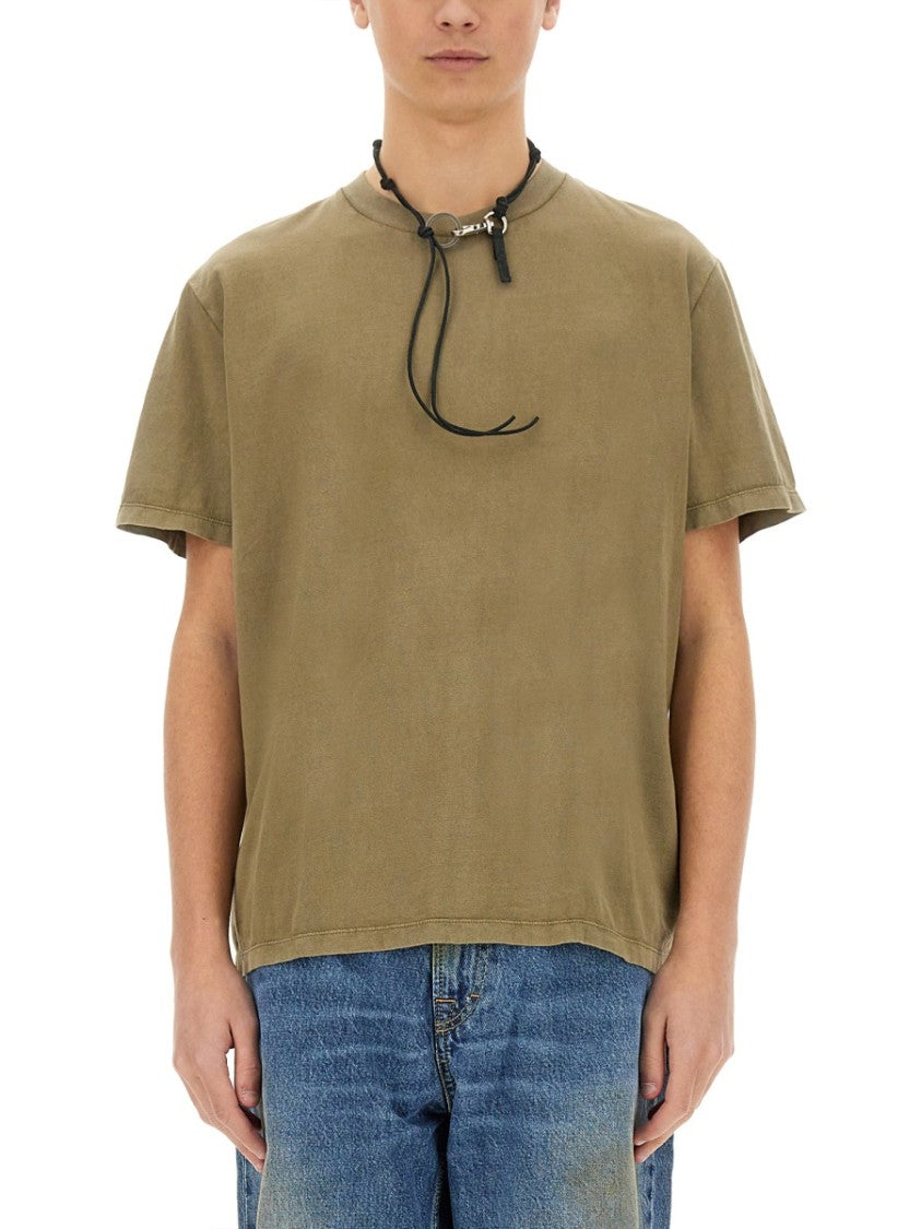 Our Legacy Boxy-Fit T-Shirt In Muted Olive With Vintage Finish