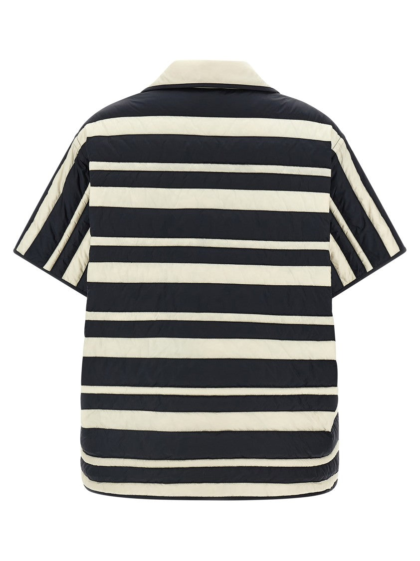 Moncler Comfort Fit Striped Shirt In Technical Fabric