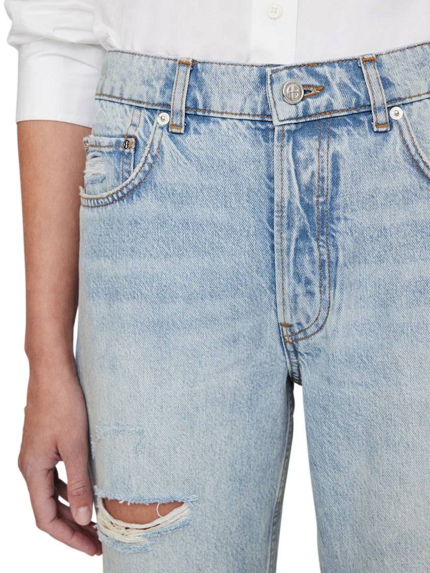 Anine Bing Kate Jeans – Destroyed Bleached Blue