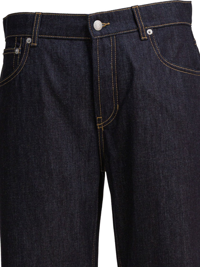 Alexander Mcqueen Dark Indigo Denim Straight-Leg Jeans