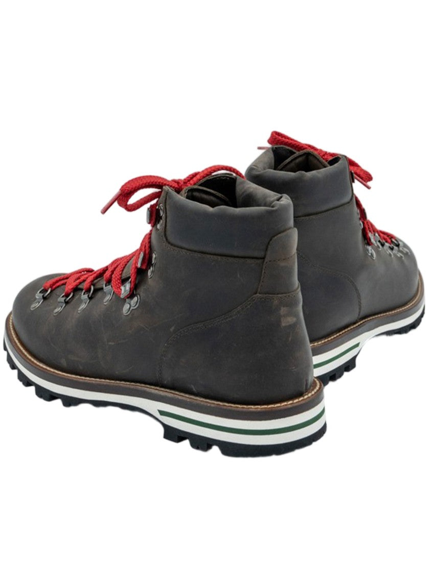 Monpiz Dark Brown Cortina Leather Ski Snow Boots