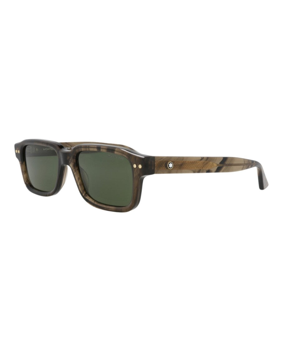 Montblanc Square-Frame Recycled Acetate Sunglasses
