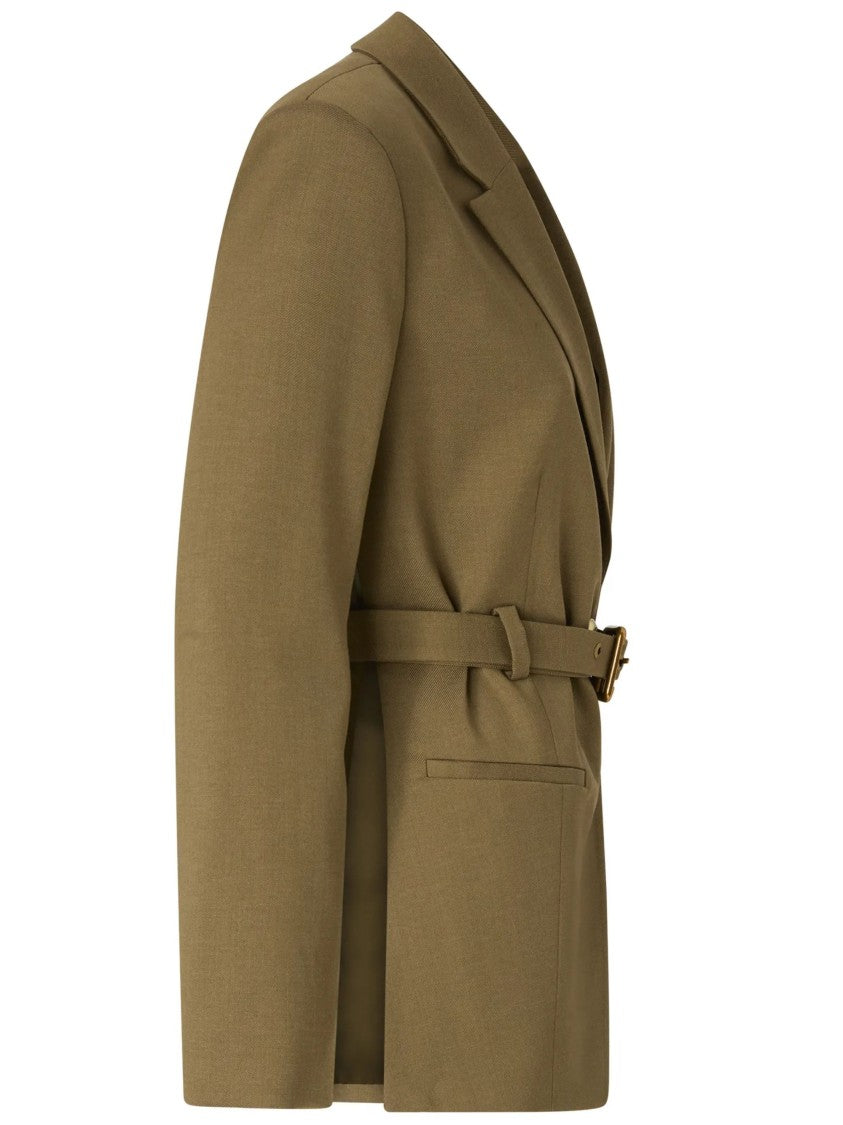 Pinko Tailored Vitiano Blazer With Structured Silhouette And Gold-Tone Buckle