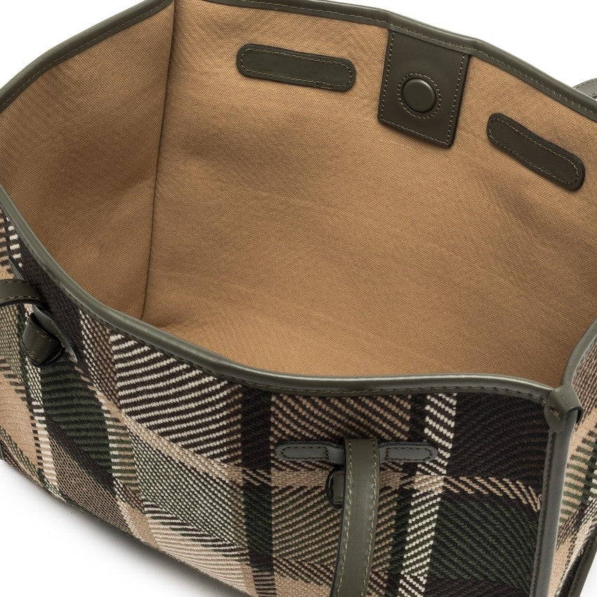 Marcella Plaid Shopper Bag